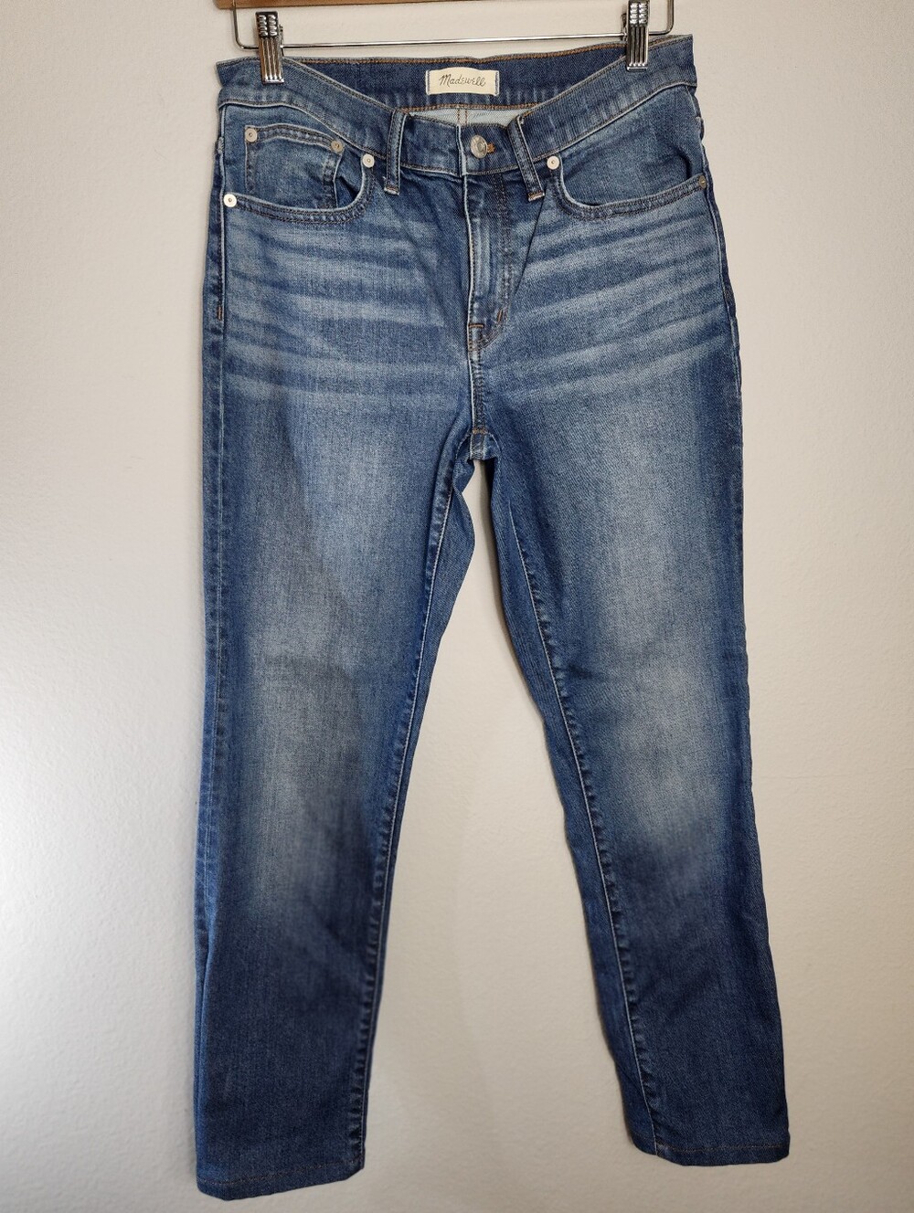 Madewell Womens |26| Midrise The Slim Boyjean in Ames Wash ***Altered hemline